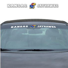 Kansas Jayhawks Sun Stripe Windshield Decal 3.25 in. x 34 in., 61508