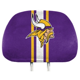 Minnesota Vikings Printed Head Rest Cover Set - 2 Pieces, 62018