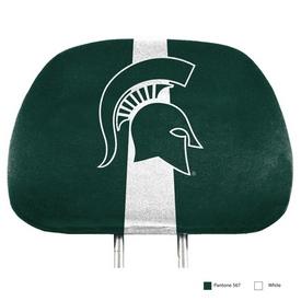 Michigan State University Printed Headrest Cover 14 x 10 - "Spartan Helmet" Primary Logo, 62056