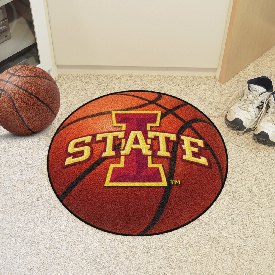 Iowa State Cyclones Basketball Rug - 27in. Diameter - I STATE Primary Logo, 7