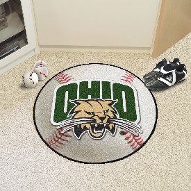 Ohio Bobcats Baseball Rug - 27in. Diameter, 157