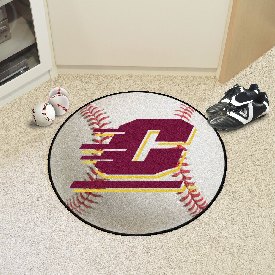Central Michigan Chippewas Baseball Rug - 27in. Diameter, 368