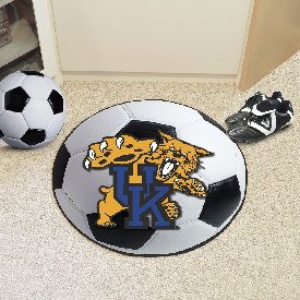 Kentucky Wildcats Soccer Ball Rug - 27in. Diameter, Wildcat Logo, 801