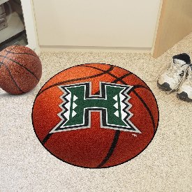 Hawaii Rainbows Basketball Rug - 27in. Diameter, 842