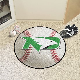 North Dakota Fighting Hawks Baseball Rug - 27in. Diameter, 1217