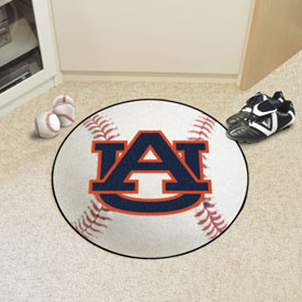 Auburn Tigers Baseball Rug - 27in. Diameter, AU, 1358
