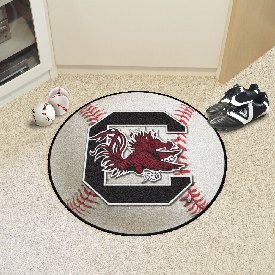 South Carolina Gamecocks Baseball Rug - 27in. Diameter - C with Gamecock Primary Logo, 1591