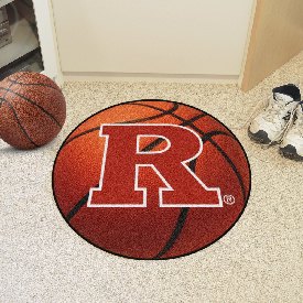 Rutgers Scarlett Knights Basketball Rug - 27in. Diameter - Block R Primary Logo, 1634