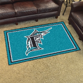 Florida Marlins 4ft. x 6ft. Plush Area Rug, 2218
