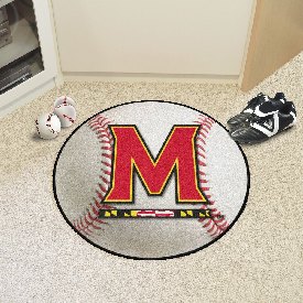 Maryland Terrapins Baseball Rug - 27in. Diameter, 2441