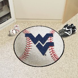 West Virginia Mountaineers Baseball Rug - 27in. Diameter, 2459