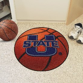 Utah State Aggies Basketball Rug - 27in. Diameter, 2537
