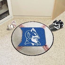 Duke Blue Devils Baseball Rug - 27in. Diameter, Devil Logo, 2636