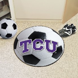 TCU Horned Frogs Soccer Ball Rug - 27in. Diameter - TCU Primary Logo, 2710