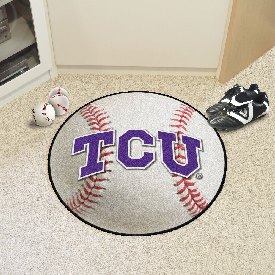 TCU Horned Frogs Baseball Rug - 27in. Diameter - TCU Primary Logo, 2711