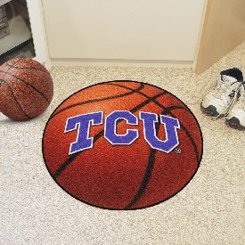 TCU Horned Frogs Basketball Rug - 27in. Diameter - TCU Primary Logo, 2717