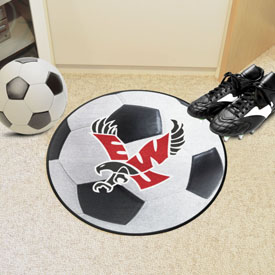Eastern Washington Eagles Soccer Ball Rug - 27in. Diameter, 3003