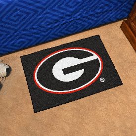 Georgia Bulldogs Starter Mat Accent Rug - 19in. x 30in. - G Primary Logo - Black, 3016