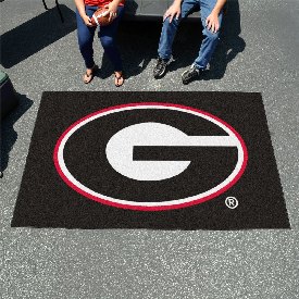 Georgia Bulldogs Ulti-Mat Rug - 5ft. x 8ft. - G Primary Logo - Black, 3020