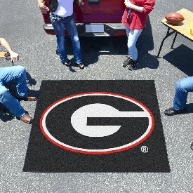 Georgia Bulldogs Tailgater Rug - 5ft. x 6ft. - G Primary Logo - Black, 3023