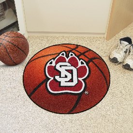 South Dakota Coyotes Basketball Rug - 27in. Diameter, 3040