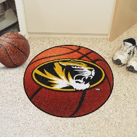 Missouri Tigers Basketball Rug - 27in. Diameter, 3279
