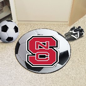 NC State Wolfpack Soccer Ball Rug - 27in. Diameter, NSC Logo, 3372