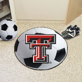 Texas Tech Red Raiders Soccer Ball Rug - 27in. Diameter - Double T Primary Logo, 3558