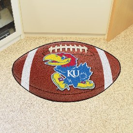 Kansas Jayhawks Football Rug - 20.5in. x 32.5in. - KU Jayhawk Primary Logo, 3601