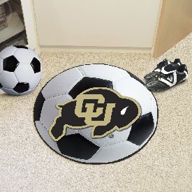 Colorado Buffaloes Soccer Ball Rug - 27in. Diameter, 4091