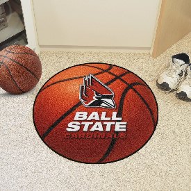 Ball State Cardinals Basketball Rug - 27in. Diameter, 4287