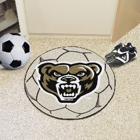 Oakland Golden Grizzlies Soccer Ball Rug - 27in. Diameter, 4384
