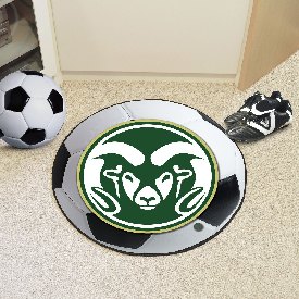 Colorado State Rams Soccer Ball Rug - 27in. Diameter, 4981