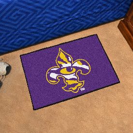LSU Tigers Starter Mat Accent Rug - 19in. x 30in. - Fleur-De-Lis Tiger Eye Alternate Logo, 5109