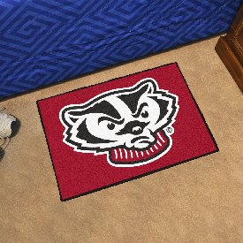 Wisconsin Badgers Starter Mat Accent Rug - 19in. x 30in. - Bucky Head Alternate Logo, 5114