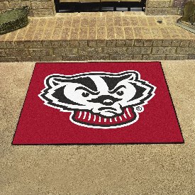 Wisconsin Badgers All-Star Rug - 34 in. x 42.5 in. - Bucky Head Alternate Logo, 5123
