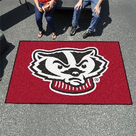 Wisconsin Badgers Ulti-Mat Rug - 5ft. x 8ft. - Bucky Head Alternate Logo, 5127