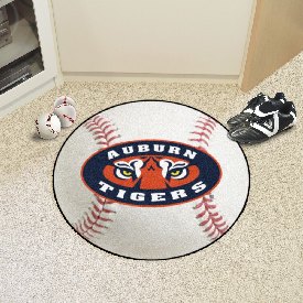 Auburn Tigers Baseball Rug - 27in. Diameter, Tiger, 5140