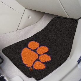 Clemson Tigers Front Carpet Car Mat Set - 2 Pieces, Black, 5209