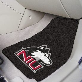 Northern Illinois 2-piece Carpeted Car Mats 17"x27", 5289