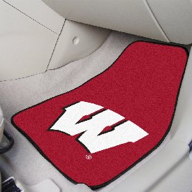 Wisconsin Badgers Front Carpet Car Mat Set - 2 Pieces, 5492