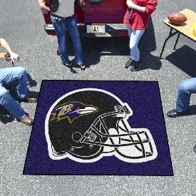Baltimore Ravens Tailgater Rug - 5ft. x 6ft., Helmet Logo - Ravens Helmet Logo, 5678