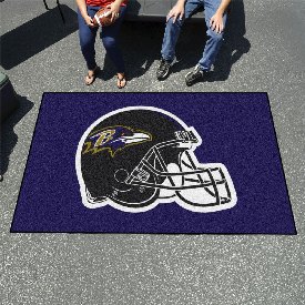 Baltimore Ravens Ulti-Mat Rug - 5ft. x 8ft., Helmet Logo - Ravens Helmet Logo, 5679