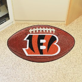 Cincinnati Bengals Football Rug - 20.5in. x 32.5in. - Striped B Primary Logo, 5693