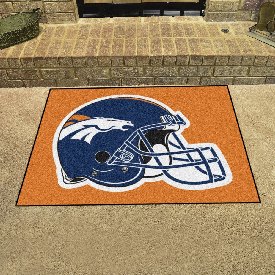 Denver Broncos All-Star Rug - 34 in. x 42.5 in., Helmet Logo - Broncos Helmet Logo, 5716