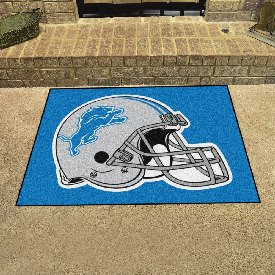 Detroit Lions All-Star Rug - 34 in. x 42.5 in., Helmet Logo - Lions Helmet Logo, 5739