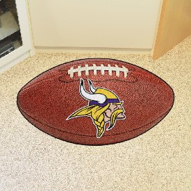 Minnesota Vikings Football Rug - 20.5in. x 32.5in. - Viking Head Primary Logo, 5763