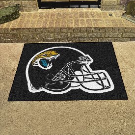 Jacksonville Jaguars All-Star Rug - 34 in. x 42.5 in., Helmet Logo - Jaguars Helmet Logo, 5775