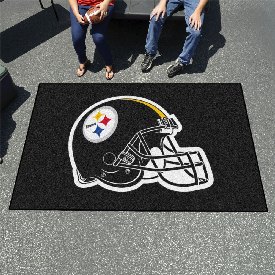 Pittsburgh Steelers Ulti-Mat Rug - 5ft. x 8ft., Helmet Logo - Steelers Helmet Logo, 5831