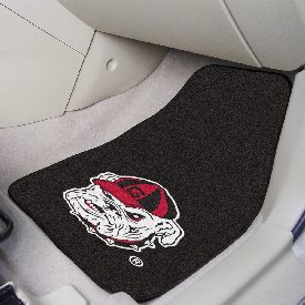 Georgia Bulldogs Front Carpet Car Mat Set - 2 Pieces - Old Bulldog Head Logo - Black, 5875